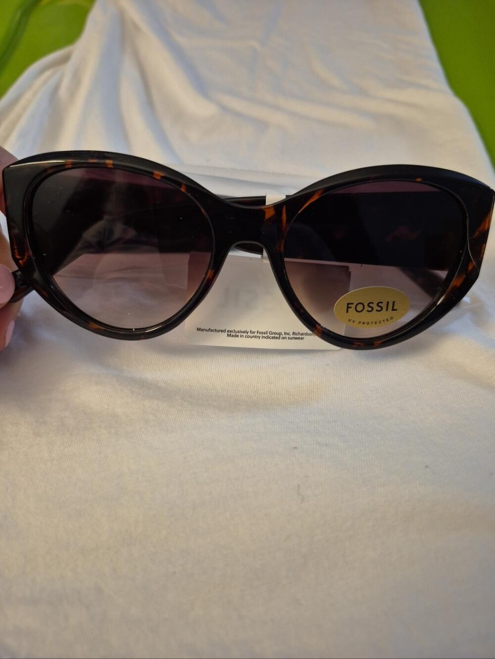 Fossil X82663 FW231 Tortoise Oversized Cat Eye Sunglasses NWT